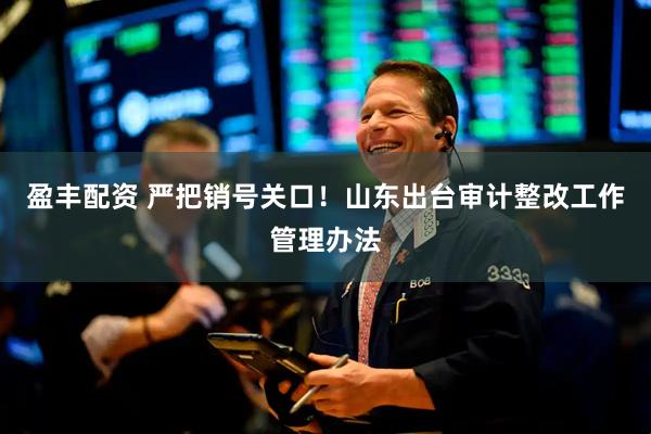盈丰配资 严把销号关口！山东出台审计整改工作管理办法