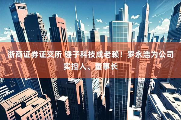 浙商证券证交所 锤子科技成老赖！罗永浩为公司实控人、董事长