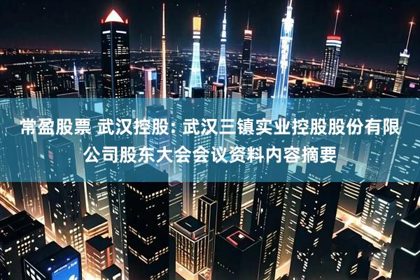 常盈股票 武汉控股: 武汉三镇实业控股股份有限公司股东大会会议资料内容摘要