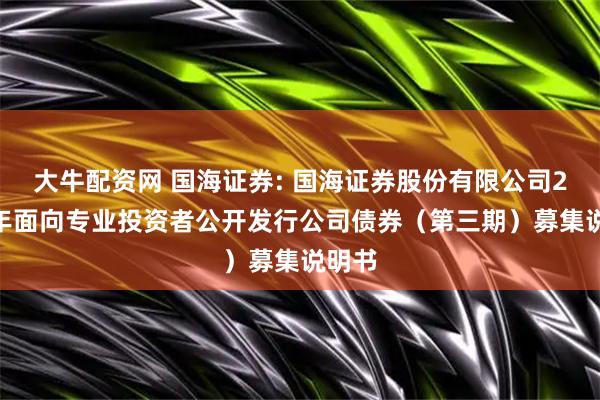 大牛配资网 国海证券: 国海证券股份有限公司2025年面向专业投资者公开发行公司债券（第三期）募集说明书